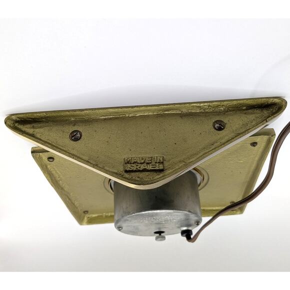 Vintage Blue and Brass Judaica Hebrew 12 Tribes Electric Mantle Clock Israel - Picture 7 of 7